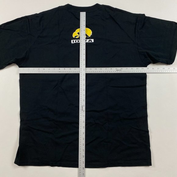 Vintage NWT Iowa Hawkeyes T Shirt Mens XL Black Cotton NCAA - Picture 7 of 9